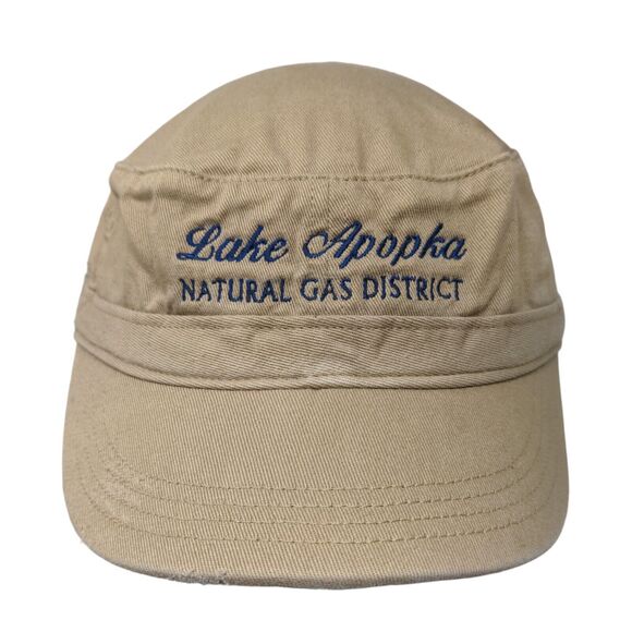 Lake Apopka Natural Gas District Strapback Cadet Army Cap Hat Tan One Size - Picture 1 of 7
